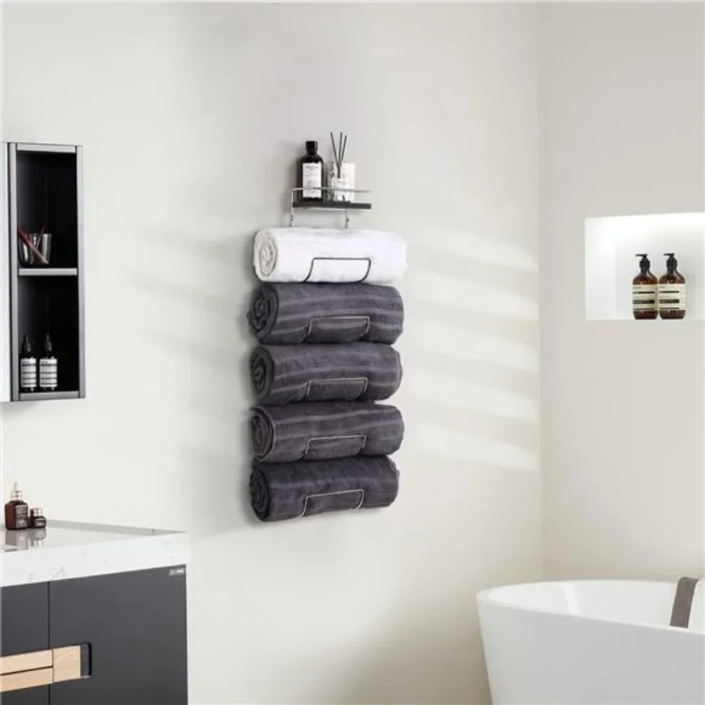 Towel Rack Wall Mounted Metal Wine Rack, Metal Towel Racks